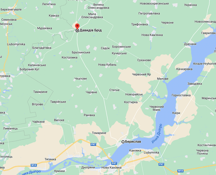 карта давыдов брод, херсонская область, контрнаступление