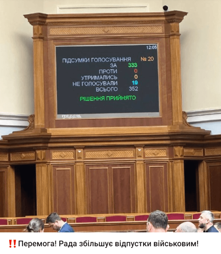 голосование, отпуска военным, Верховная рада