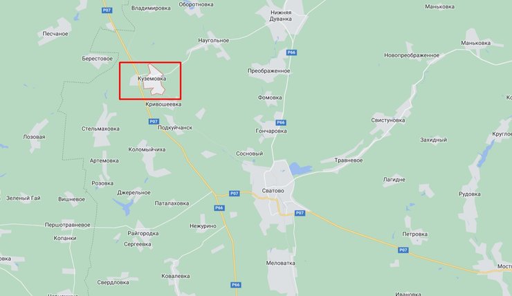 Куземовка, Сватово, карта