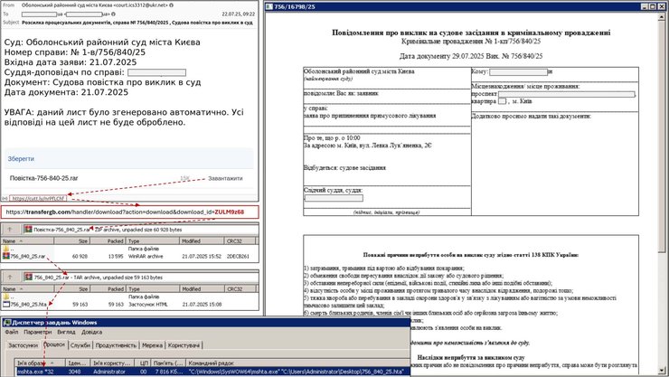 Преступники для кибератаки разослали фейковые судебные повестки с вредоносной ссылкой