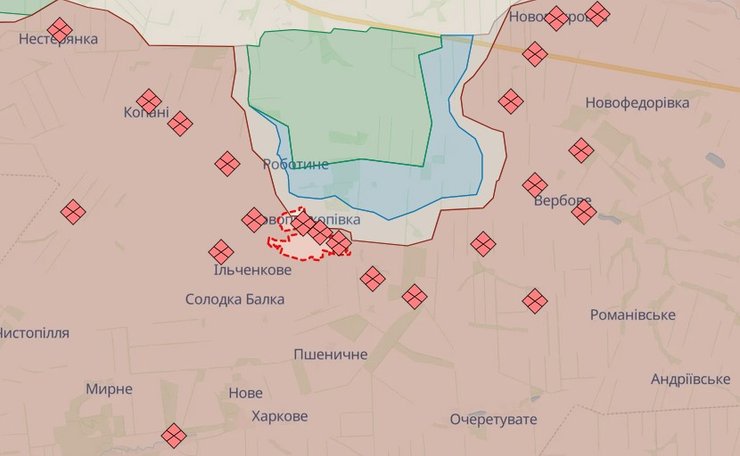 Новопрокоповка на карте