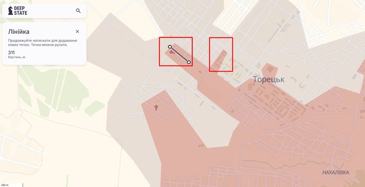 Наступ  РФ, карта, 7 січня, DeepState, Торецьк