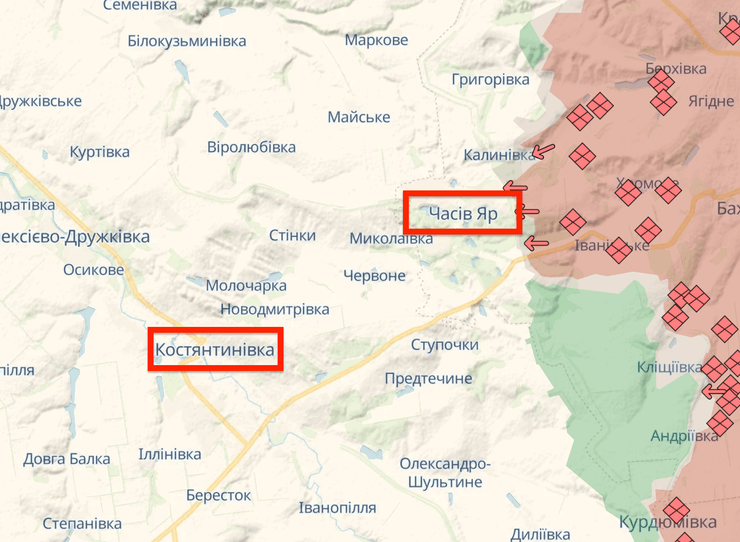 битва за часів яр, загроза часовому яру