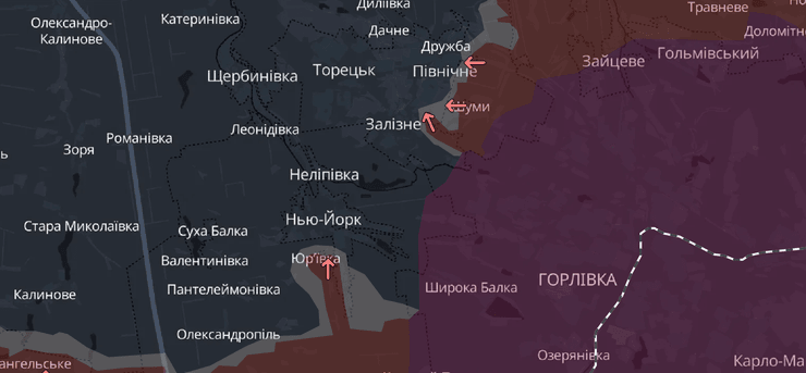 Карта боевых действий