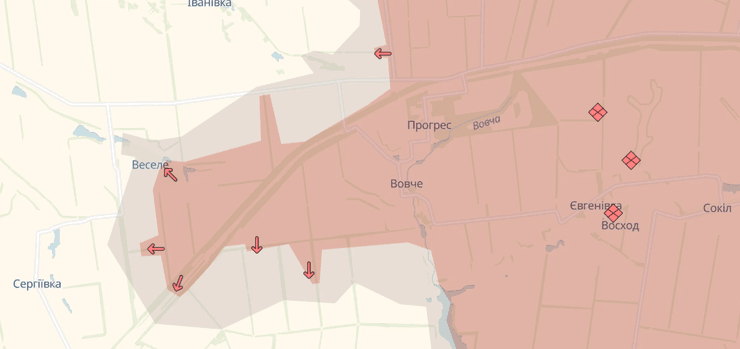 Захваченные ВС РФ Волчье и Прогресс захвачены ВС РФ