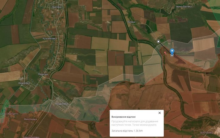 Бои на востоке, Раздоловка, Северское направление, Выемка