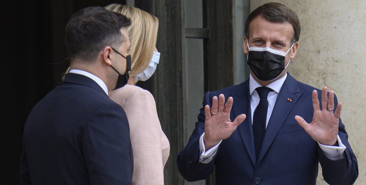 Эммануэль Макрон, Владимир Зеленский, переговоры Зеленского и Макрона, встреча в Париже