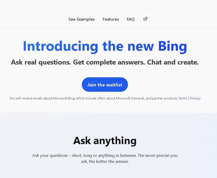 Bing, поиск Bing