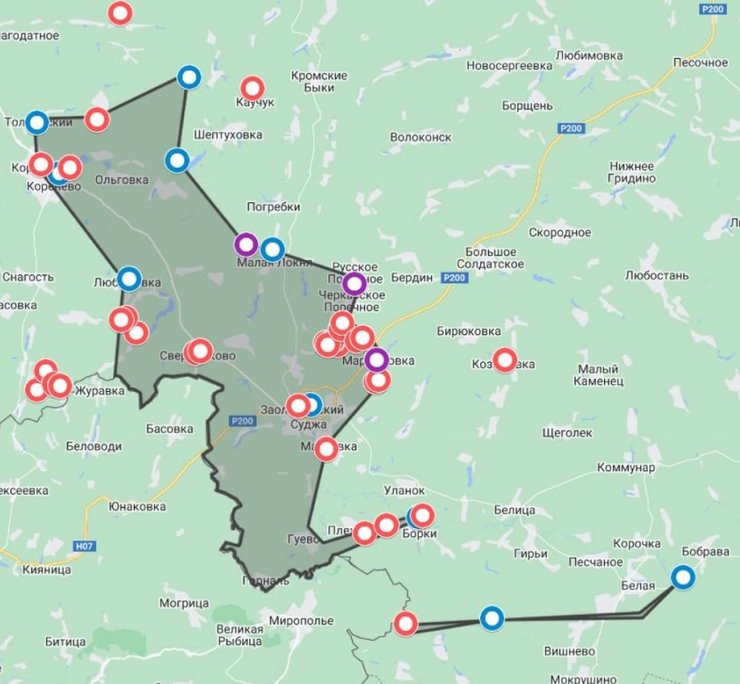 Оперативные боевые действия велись на российской территории площадью до 720 квадратных километров