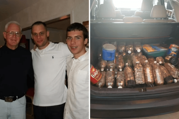 Мужчина получил кучу монет в наследство, коллекция монет, старые пенни, редкий экземпляр, необычное наследство, унаследовал коллекцию монет