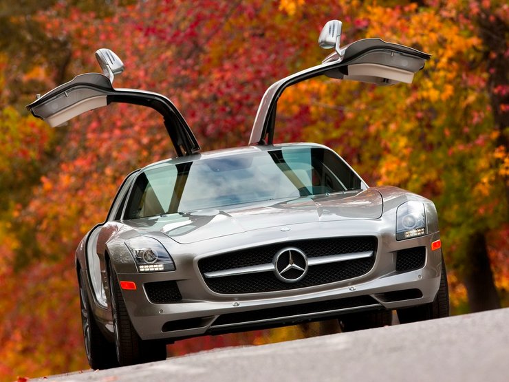 Mercedes-Benz SLS AMG, Mercedes SLS AMG, Mercedes 300SL, суперкар Mercedes