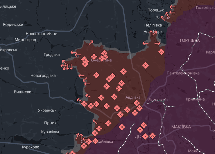 Карта боевых действий