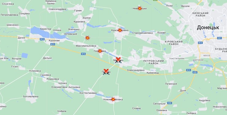 Атаки возле Марьинки