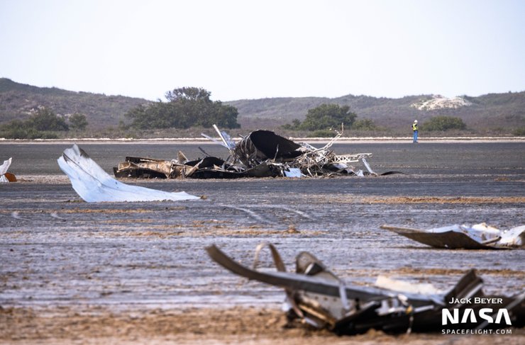 Starship SN11, обломки