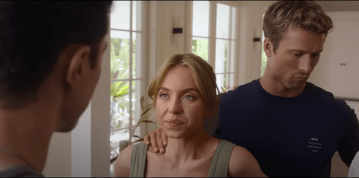 Сидни Суини, Глен Пауэлл, Люблю тебя ненавидеть, кадры из фильма,