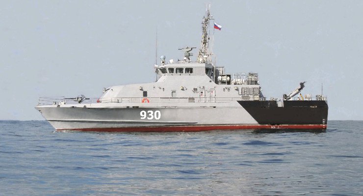 фото противодиверсионного корабля проекта Грачонок ВС РФ, пораженного 30 апреля