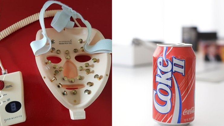 Маска, банка, кока-кола, экспонаты, маска для лица, Coca-Cola