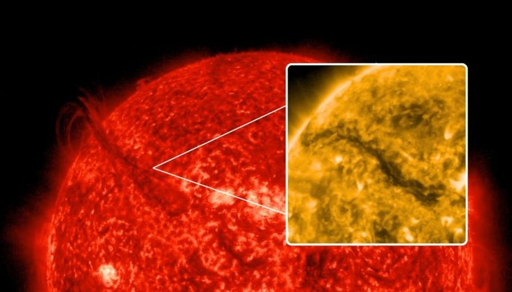 извержение плазмы Солнце