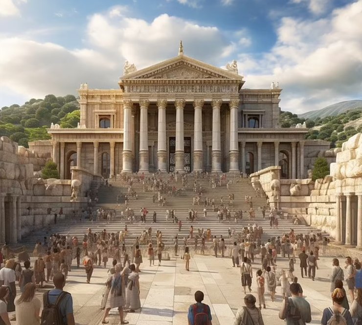 Артемида, Храм Артемиды Эфесской, Древняя Греция, археология, Семь чудес света, чудо света, Midjourney