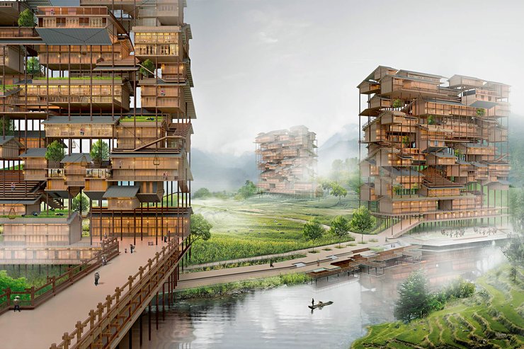 хмонги, города будущего, архитектура китая