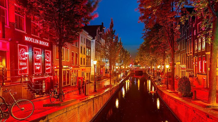 фото, квартал красных фонарей, Амстердам