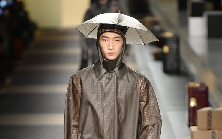 фото, зонт на голове