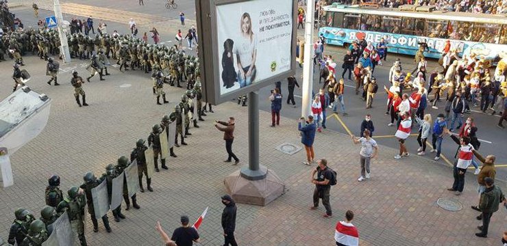 Протесты в минске