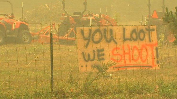 Надписи жителей Орегона для мародеров