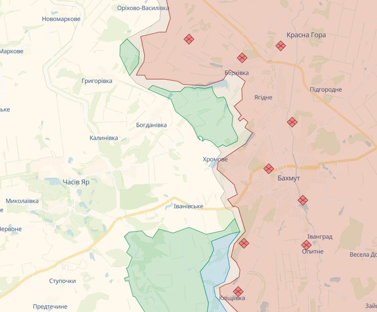 бої в районі Бахмута