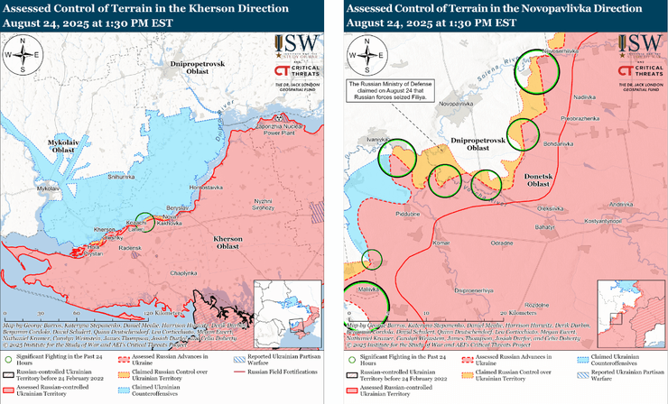 Ситуация на фронте — карты ISW