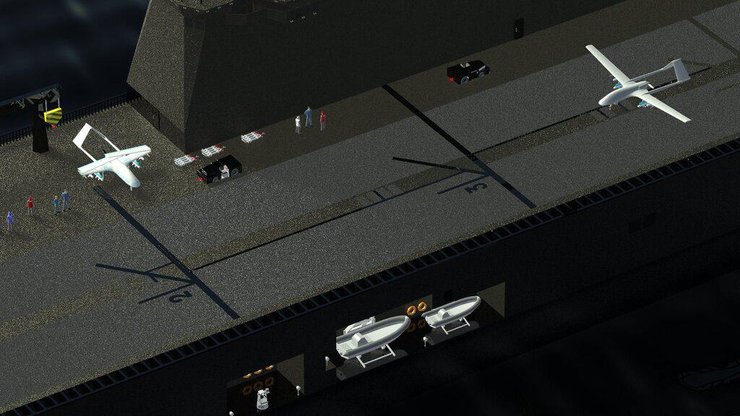 взлет бпла с корабля