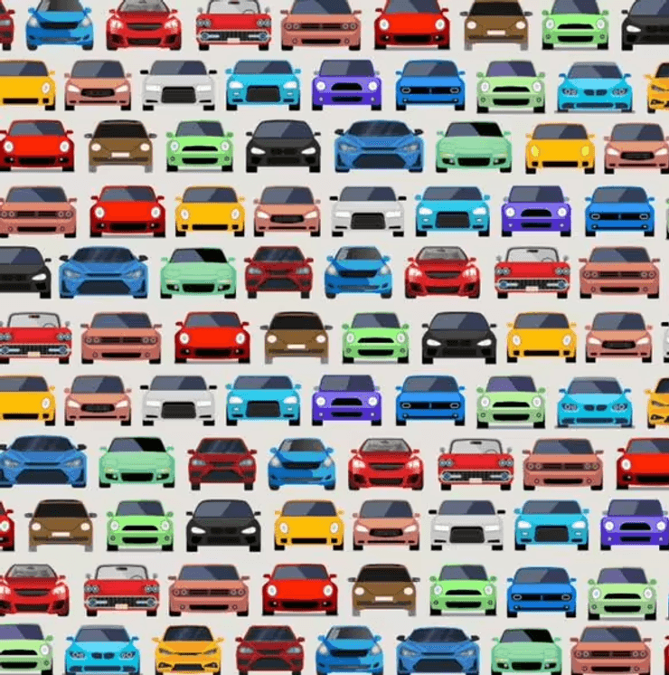 Візуальна головоломка, головоломка тест, загадка, тренування для мозку, автомобіль, машина, увімкнені фари,