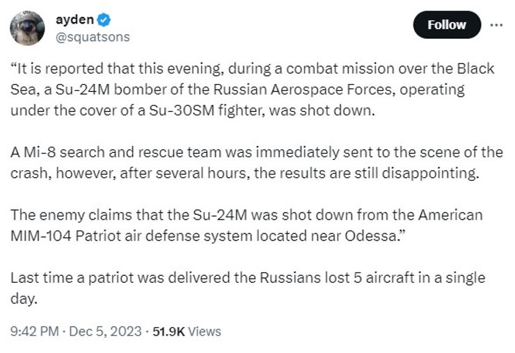 Су-24 у Чорному морі