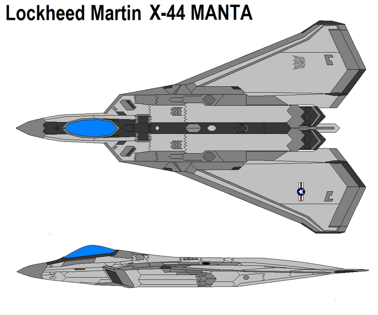 схема самолета X-44, X-44 MANTA от Lockheed Martin, самолет Lockheed Martin, X-44 MANTA