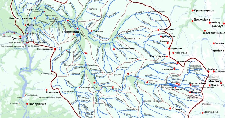 Кураховская дамба, подрыв дамбы, Старые Терны дамба, Кураховская ГЭС, река Волчья
