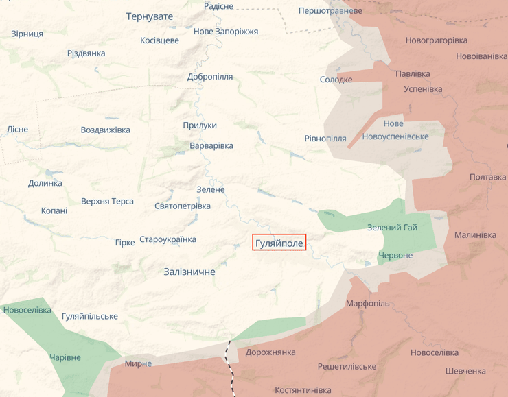 ЗС РФ намагаються охопити Гуляйполе у Запорізькій області