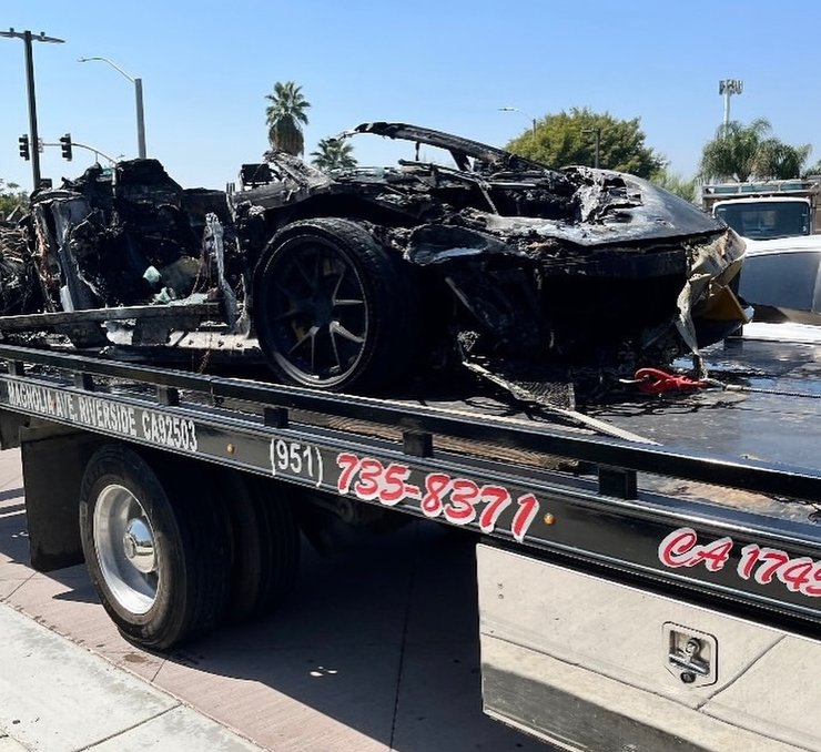 сгорело авто, Lamborghini Gallardo Superleggera, Lamborghini Gallardo, суперкар Lamborghini