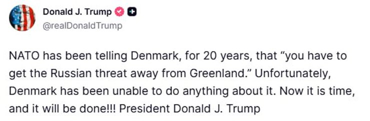 Заява Трампа щодо важливості захисту Гренландії від російської загрози