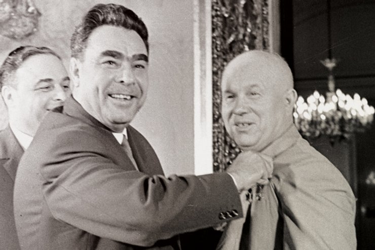 Леонід Брежнєв, Микита Хрущов, генсек, вожді ссср, історія ссср, ретро фото