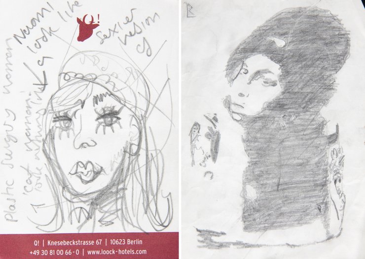 эми уайнхаус, рисунки