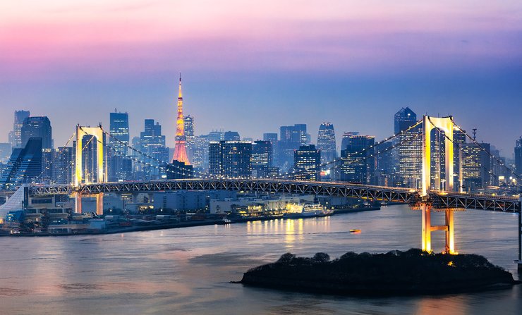 радужный мост в токио, токио, радужный мост, япония