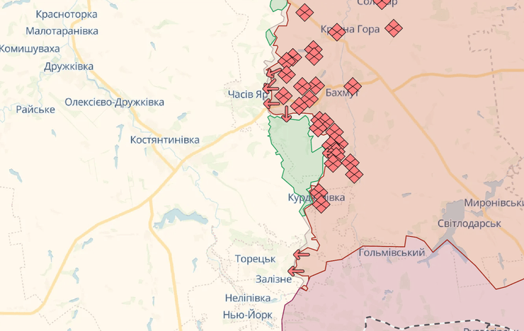 Карта боевых действий