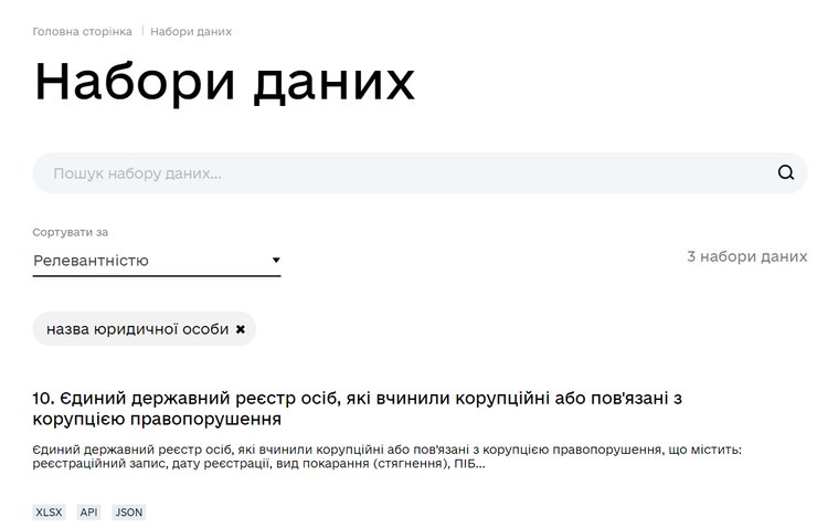 НАЗК, база даних