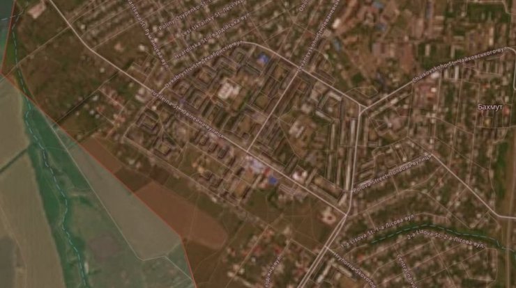 Улица Юбилейная на окраине Бахмута