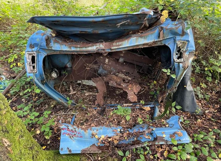 Мужчина нашел в лесу машину из фильмов о Гарри Поттере, курьезы, интересные находки, раритетные машины