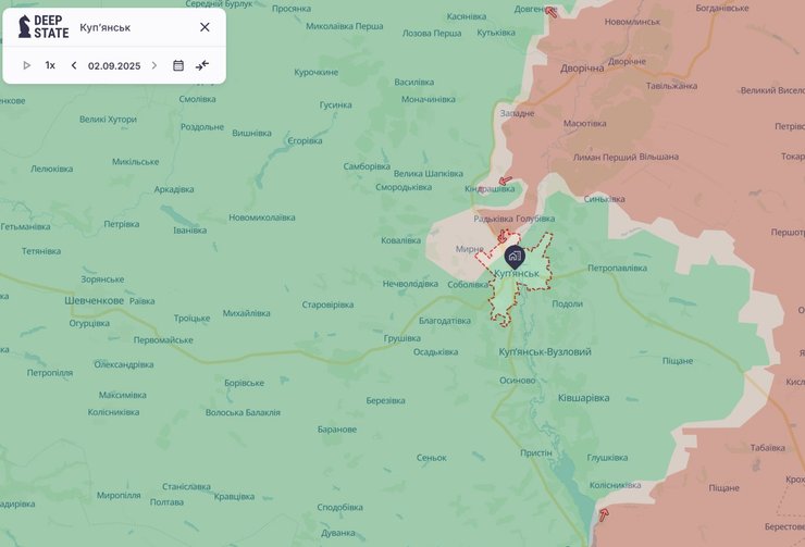 Фронт под Купянском проходит по северным окраинам 3 сентября