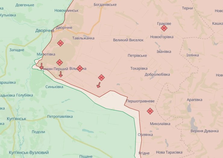 Карта боевых действий