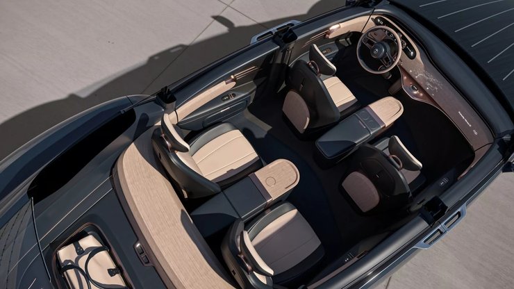 салон электрокара, электромобиль Dacora, дорогой электромобиль, дорогой электромобиль