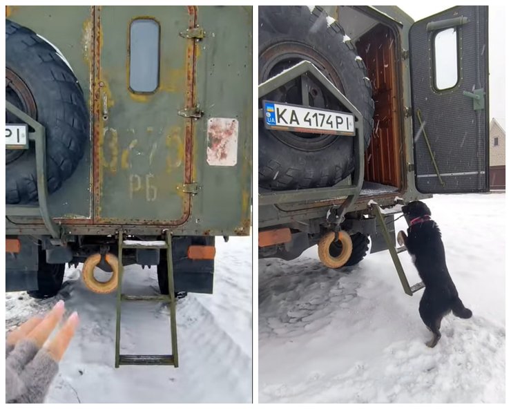 ГАЗ-66 будинок на колесах сходи