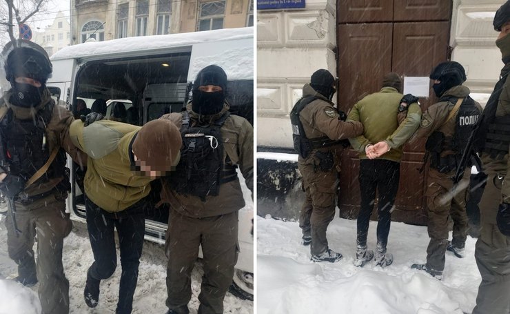 памятник бандере, степан бандера, львов, облили краской, задержание, арест, вандалы